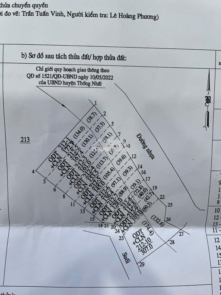Chính chủ bán 10 thửa đất thổ cư mt đường nhựa 16m giá chỉ 1,2 tỷ/lô