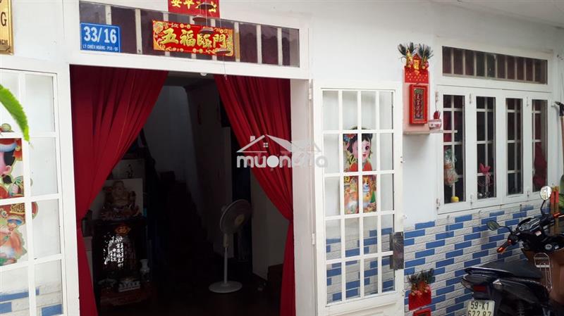 Cho thuê nhà riêng hẻm 33 lý chiêu hoàng ,1 trệt 1 lầu, stsd  72m²