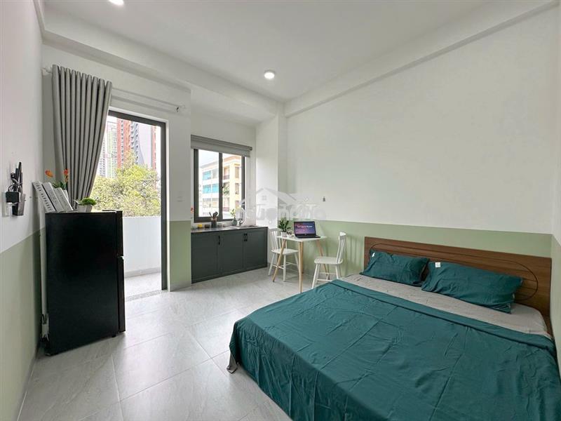 Studio full nội thất mới keng tách bếp ban công riêng - đảo kim cương