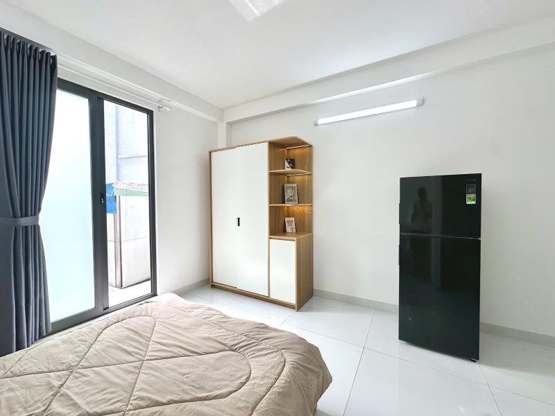 Cho thuê căn hộ đinh bộ lĩnh | 45m² | ban công | máy giặt riêng | gần hàng xanh, quận 1  - Ảnh 2