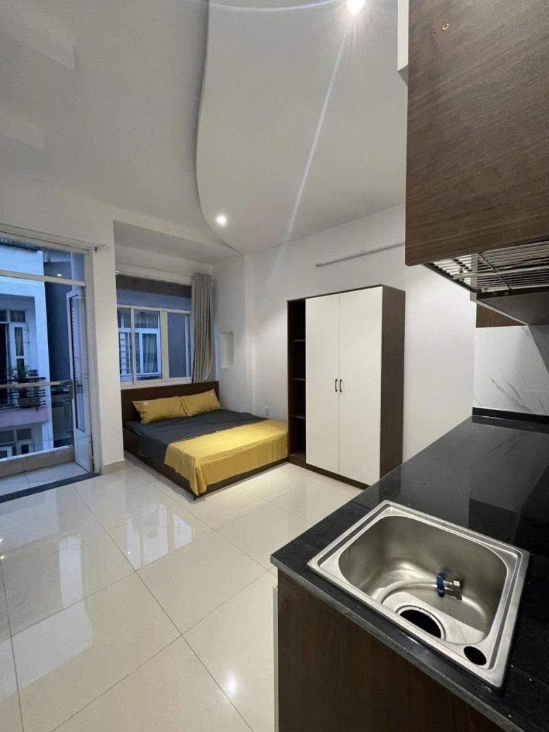 Cho thuê căn hộ tăng bạt hổ – bình thạnh – 40m² – ban công rộng – máy giặt riêng