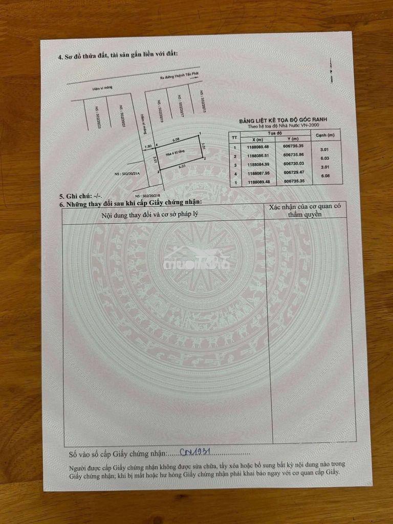 3,2 x 6 nhận một trệt một lầu tổ phòng hoàng công chính phủ - Ảnh 2