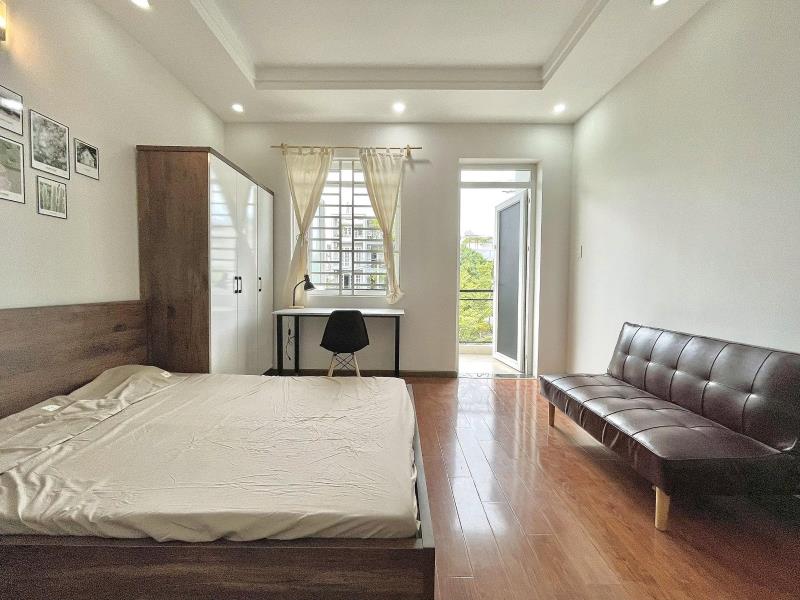 Cho thuê studio 35m2 gần hutech có ban công - full nội thất