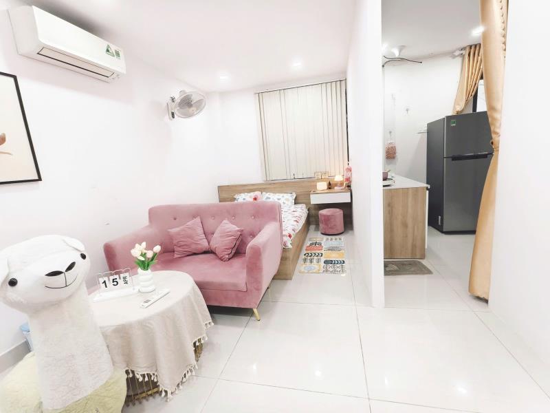 Căn hộ tách bếp vibe dễ thương mới 100% gần quận 1, chợ bà chiểu, hàng xanh, tiện di chuyển phan đăng lưu, lê quang định, đại học hutech, uef, hồng bàng, văn lang