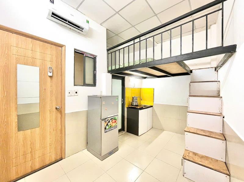 Phòng gác lửng full nội thất gần đh văn lang