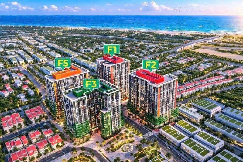 Chiết khấu 19% - căn hộ sân vườn view biển chỉ 1,x tỷ, sở hữu lâu dài, f2 fours tower