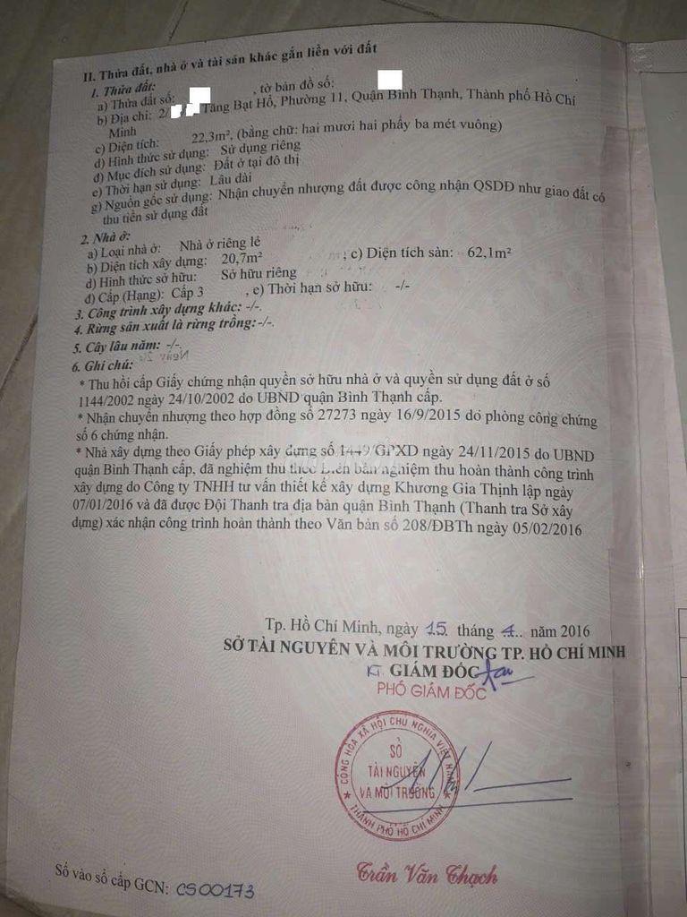 Bán nhà bình thạnh - ngang hơn 4m / 1 trệt 2 lầu / sânthượng / - Ảnh 2