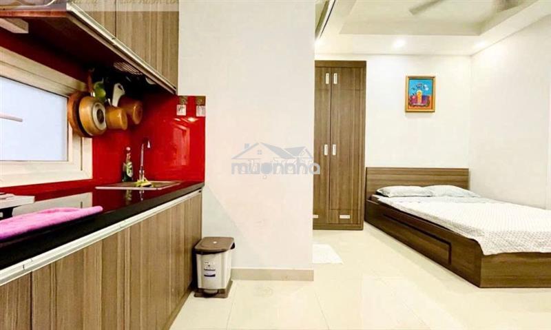 Căn hộ studio 25m2, 1pn, đủ nội thất, ở trung tâm, an ninh, pccc tốt
