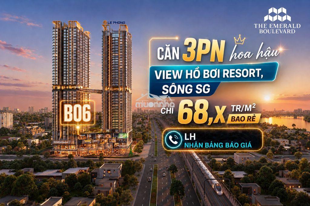 Căn hộ the emerald boulevard 3pn view sông sg, hồ bơi - 68,xtr/m² - Ảnh 3