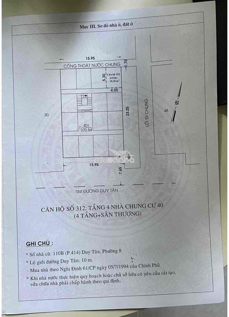 🏠 Bán căn hộ chung cư 40 duy tân – tân bình | giá chỉ 1,5 tỷ 💰