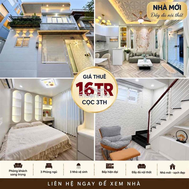 Cho thuê nhà nc đẹp trần văn khánh q7 8.6*7.8 dtsd:135m2