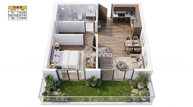 Sót lại căn sân vườn fours tower 63m2 - giá tts 2ty5