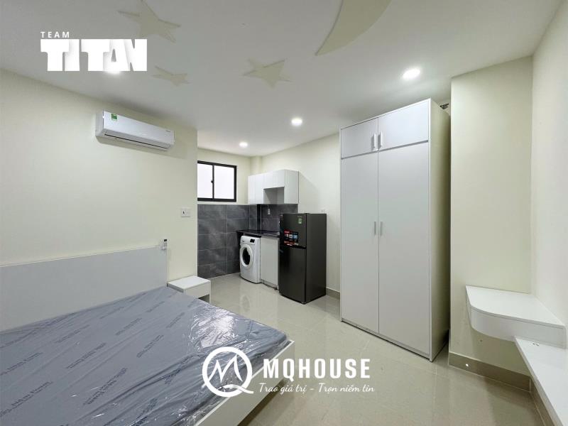 Căn hộ máy giặt riêng full nội thất - lê trực, bình thạnh gần chợ bà chiểu  