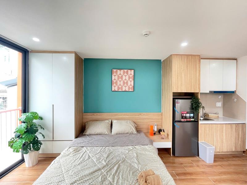Cho thuê căn hộ mini full nội thất ban công tại cầm bá thước ngay khu phan xích long - Ảnh 2