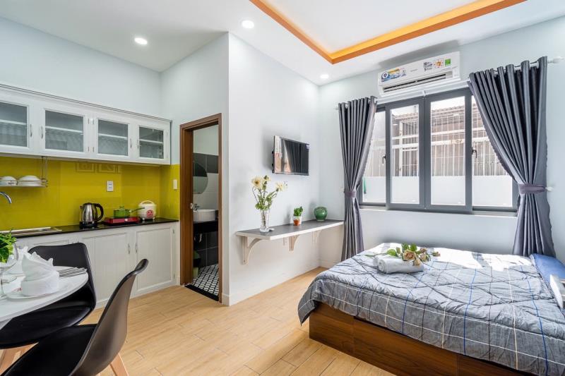 Cho thuê căn hộ 35m² – full nội thất – gần ngã tư hàng xanh