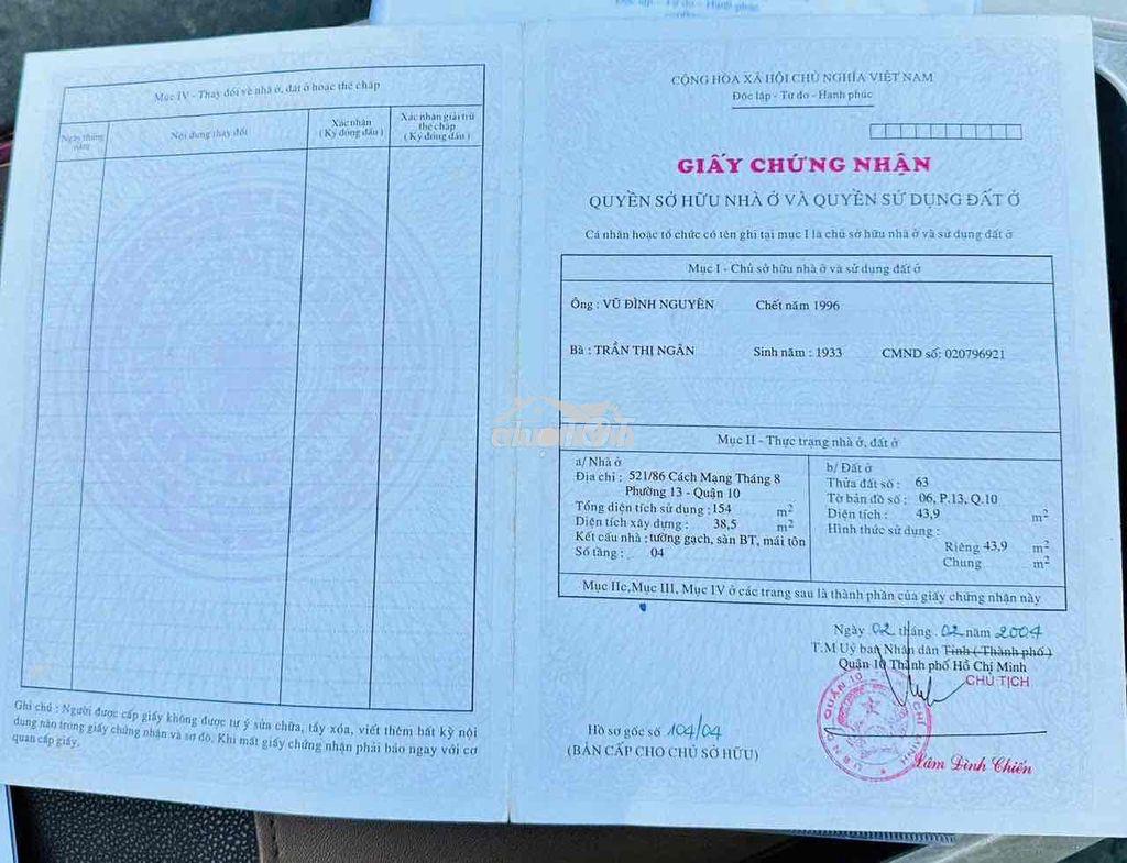 Bán nhà hẻm 4 mét đường cmt8 phường 13 quận 10, - Ảnh 4