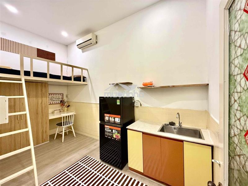 Cho thuê căn hộ gác full nội thất rộng 25m2 ngay cầu ông lãnh q1